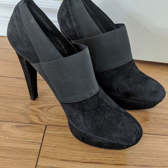 STUART Weitzman black suede high stiletto heels shoes - Picture 2 of 9